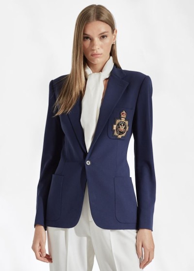 Women's Ralph Lauren Katherine Wool Crepe Jackets | 123458PRT